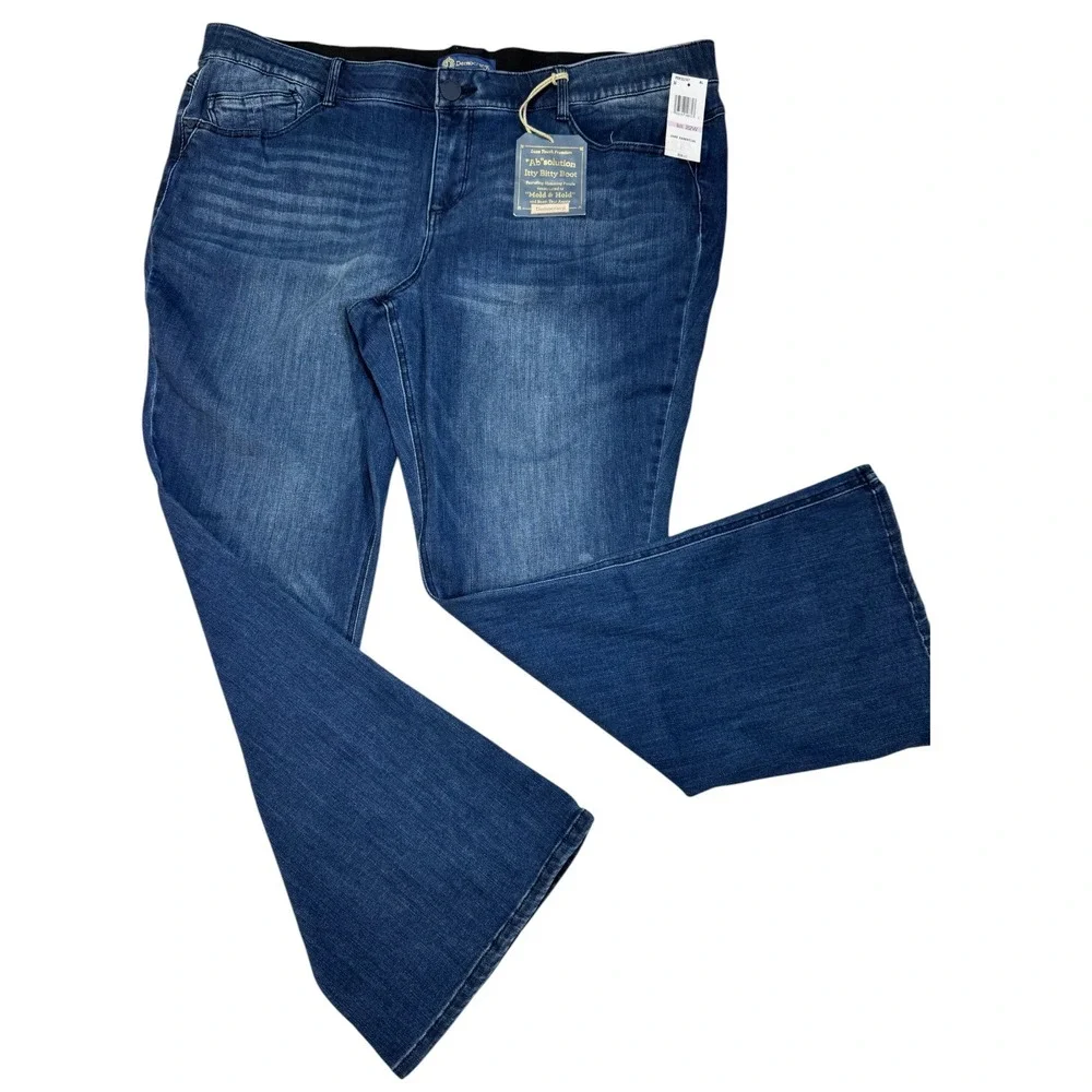 Democracy Ab-solution Itty Bitty Boot Jeans Womens 22W Dark Wash NEW